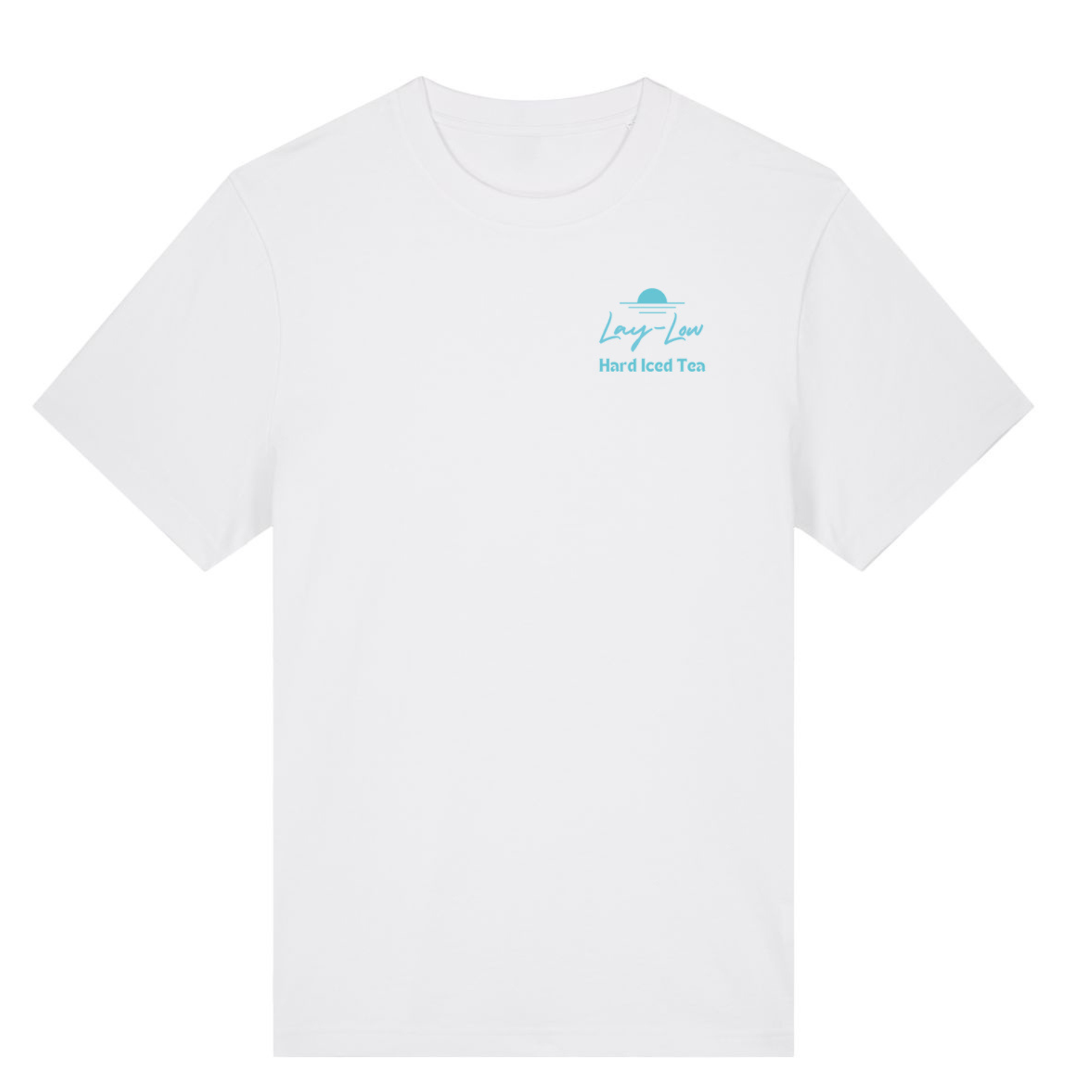 Front of white branded t-shirt